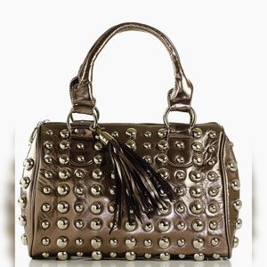 ❣️HP🔥NWOT Metallic Gold Metal Stud Handbag